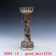 A Chinese Silver Copper Candle Stick Dragon & Phoenix Gd7507 Other Antique Chinese Statues photo 5