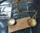 Antique Balancing Brass Scale In Wood Box Portable Jewellary Diamond Gem Gold Scales photo 6
