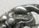 Antique Sterling Silver Button Pierced Art Nouveau Woman W Hallmarks 1 