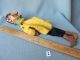 Antique Wooden Punch And Judy Hand Puppet ' The Devil ' 1920 ' S German 2 Carved Figures photo 5
