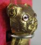 Antique German French Bull Dog Brass Novelty Figural Sewing Measuring Tape Tools, Scissors & Measures photo 3
