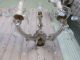 Exquisite Pair Old Vintage Sconces Wall Lights Dripping Shapely Crystals Chandeliers, Fixtures, Sconces photo 1