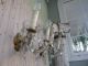 Exquisite Pair Old Vintage Sconces Wall Lights Dripping Shapely Crystals Chandeliers, Fixtures, Sconces photo 4