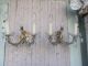 Exquisite Pair Old Vintage Sconces Wall Lights Dripping Shapely Crystals Chandeliers, Fixtures, Sconces photo 5