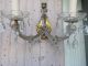 Exquisite Pair Old Vintage Sconces Wall Lights Dripping Shapely Crystals Chandeliers, Fixtures, Sconces photo 6