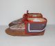 Antique Native American Indian Beaded Leather Vtg Iroquois Moccasins Native American photo 1