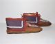 Antique Native American Indian Beaded Leather Vtg Iroquois Moccasins Native American photo 3