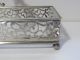 Antique George Henckel Sterling Silver Rectangular Basket With Glass Insert Other Antique Sterling Silver photo 3