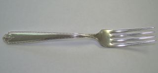 Westmorland Sterling 7 3/4 Inch Dinner Fork In The Lady Hilton Pattern - 4281 photo