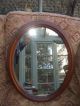 Mahogany Wood Framed Antique Victorian Oval Wall Mirror,  51 Cm By 41 Cm Mirrors photo 1