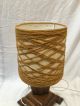 Vintage Art Deco Wooden Lamp Base And Shade 20th Century photo 4