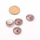 (4) 13mm Vintage Czech Pink Rosarian Pin Shank Faceted Glass Button Elements Buttons photo 1
