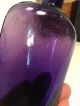 Whiskey Bottle Flasks Amethyst Purple Pressed Glassturn Of The Century Vtg Pair Primitives photo 2