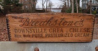 Vintage Advertising Breakstone Downsville Wood Box Old Wooden General Store photo