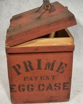 Three Dozen Egg Box In Red Paint Egg Case 10 