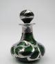 Antique Sterling Silver 925 Overlay Art Nouveau Green Glass Perfume Bottle As - Is Perfume Bottles photo 1