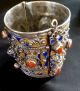 Morocco - Amazigh Berber Bracelet In Silver With Enamels And Coral Jewelry photo 3