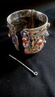 Morocco - Amazigh Berber Bracelet In Silver With Enamels And Coral Jewelry photo 4