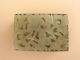 Old Estate Jade Match Box Metal & Carved Stone Chinese Off White Jade Carving Boxes photo 1