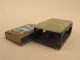 Old Estate Jade Match Box Metal & Carved Stone Chinese Off White Jade Carving Boxes photo 2