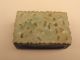 Old Estate Jade Match Box Metal & Carved Stone Chinese Off White Jade Carving Boxes photo 6