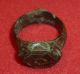 Merovingian Ancient Artifact - Solid Bronze Ring Circa 500 - 600 Ad - 3255 - British photo 3