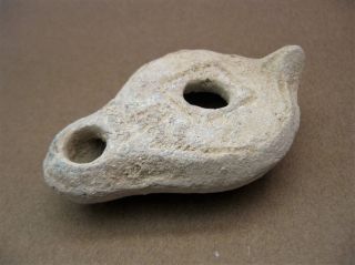 A Late Roman Pottery Oil Lamp From The Holy Land,  Late 4th Century Ad photo
