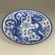 Ancient Hand - Painted Dragon & Phoenix Chart Of Blue And White Porcelain Plate Plates photo 3
