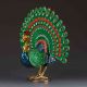 Chinese Cloisonne Hand Carved Peacock Statues G353 Other Antique Chinese Statues photo 2