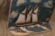 Vintage Maritime Folk Art Nautical Sailboat Model Ship Boat Diorama Signed Dated Folk Art photo 2