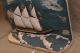 Vintage Maritime Folk Art Nautical Sailboat Model Ship Boat Diorama Signed Dated Folk Art photo 3