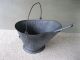 Antique Coal Scuttle Hod Bucket,  Reeves Primitive 17 Metal Ash Shovel Bail Hndl Hearth Ware photo 1
