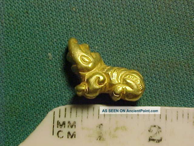 Sassanian Solid Gold Amulet Circa 224 - 642 Ad.  (elephant) Near Eastern photo
