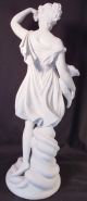 C.  1900 Blanc De Chine Figurine Of Greco - Roman Woman W Cornucopia Of Flowers Figurines photo 6