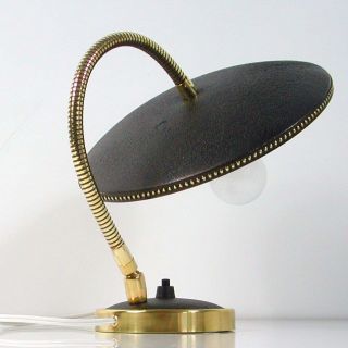 Fab Mid Century Minimalist French Flying Ufo Table Lamp Desk Lamp 1950s photo