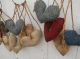 7 Primitive Grungy Folk Art Rustic Country Valentine Hearts Peg Hangers Wedding Primitives photo 7