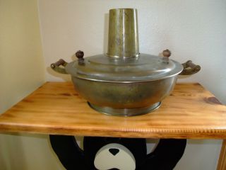 Antique Hand Made Brass Primitive Stove Top Pan / Cake / Cornbread Interesting photo