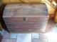 Antique Pennsylvania Dutch Style Round Top Wood Shipping/dowery Chest 29x27x18 Primitives photo 2