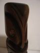 Wooden Hand Carved 17cm Maori Tiki Totem Zealand With Paua Shell Eyes Vntg Pacific Islands & Oceania photo 1