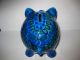 Aldo Londi Bitossi Piggy Bank Money Box Italy Mid Century Modern Blue Pottery Mid-Century Modernism photo 5
