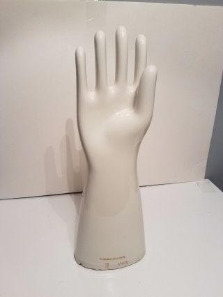 Vintage Porcelain Glove Mold Colonial Insulator Co.  Size 11 Right Hand Mannequin photo
