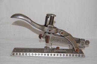 Antique Vintage Industrial Cast Iron Nickel Plate Acme Staple Co No 2 Stapler photo
