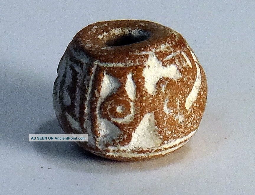 Pre - Columbian Brown Animal On Its Back Bead.  Guaranteed Authentic. The Americas photo