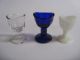 3 Vintage Antique Glass Vintage Medical Eye Cups Cobalt Blue Milk Glass & Clear Other Medical Antiques photo 2