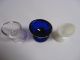 3 Vintage Antique Glass Vintage Medical Eye Cups Cobalt Blue Milk Glass & Clear Other Medical Antiques photo 3