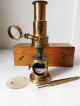 19th Century Cased Brass Drum Field Microscope Other Antique Science Equip photo 1