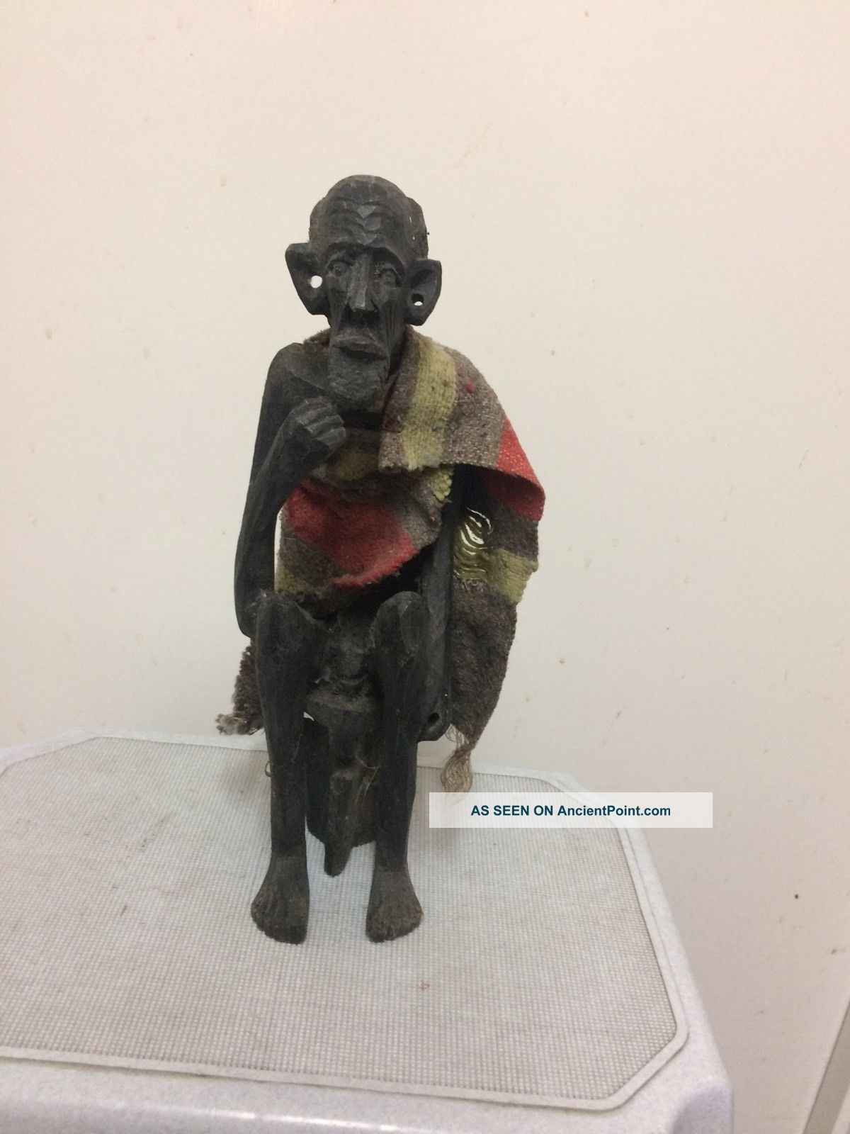 Late 18th Century African Tribal Wooden Figure Of A Senior Elder - C.  1760 Other African Antiques photo