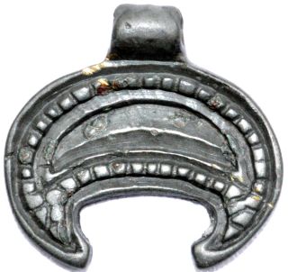 Authentic Viking Lunar Pendant - Punch Motifs - Historical Gift - Wearable - Qr43 photo