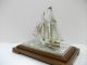 The Sailboat Of Sterling Silver Of Japan.  2masts.  122g/ 4.  29oz.  Japanese Antiqu Other Antique Sterling Silver photo 4