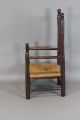 Rare Late 17th C Pilgrim Style American Carver Child ' S Armchair Old Brown Paint Primitives photo 3